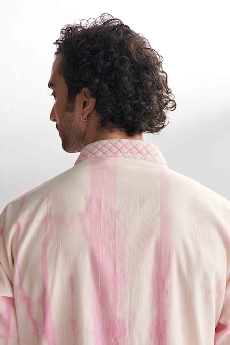 Agraj Jain Tie Dye Embroidered Kurta & Pyjama Set 