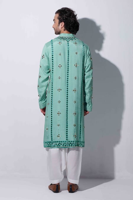 Agraj Jain Maharaja Mirror Embroidered Kurta & Salwar Set 