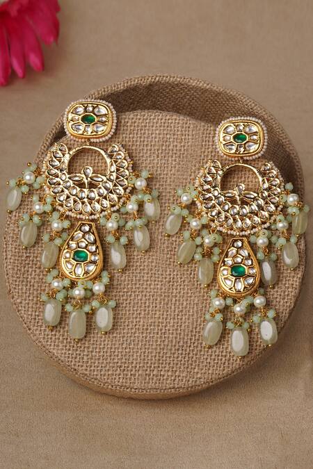 White polki stone Enamel work Maang Tikka and Earrings Combo – Simpliful  Jewelry