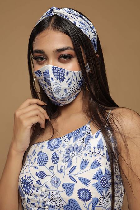 Buy Ahi Clothing White Cotton Block Print One Shoulder Asymmerical Flower Top And Skirt Set Online at Aza Fashions Buy_Ahi Clothing_White Cotton Block Print One Shoulder Asymmerical Flower Top And Skirt Set_Online_at_Aza_Fashions