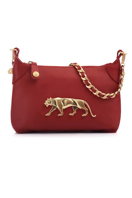 Shop_Sabyasachi_Rouge Bengal - Red Firpo Bag _at_Aza_Fashions