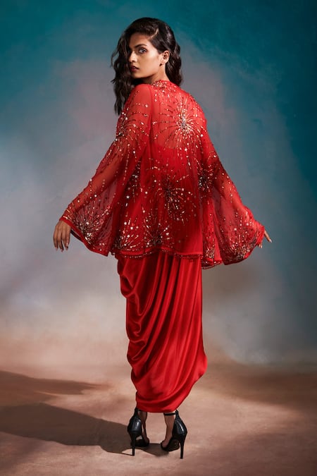 Anjali Kanwar Embroidered Jacket & Draped Gown 