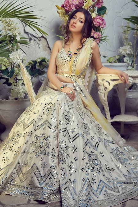 Elegant Resham And Lace Work Alia Bhatt Designer Lehenga Choli