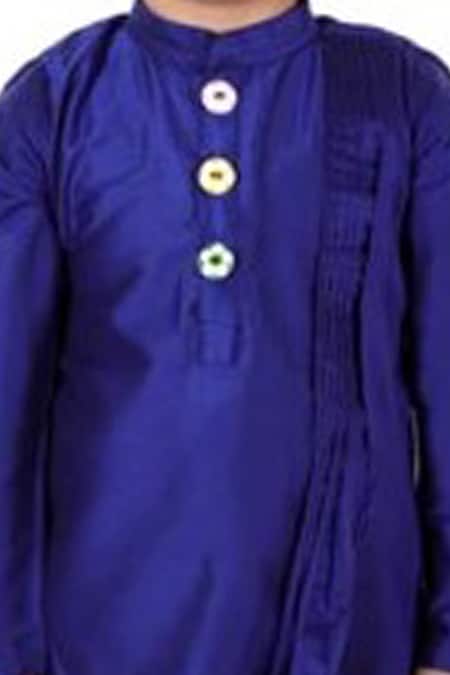 Shop APRICOTKIDS Blue , Satin Cowl Draped Kurta Set at Aza Fashions Shop_APRICOTKIDS_Blue , Satin Cowl Draped Kurta Set _at_Aza_Fashions