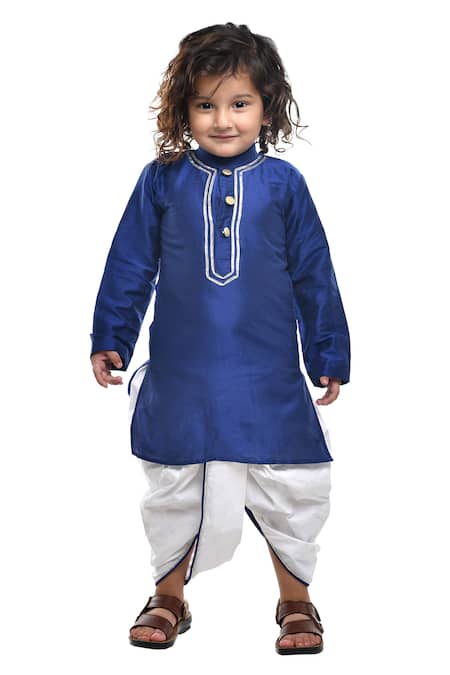 APRICOTKIDS Cotton Silk Kurta & Dhoti Pant Set 