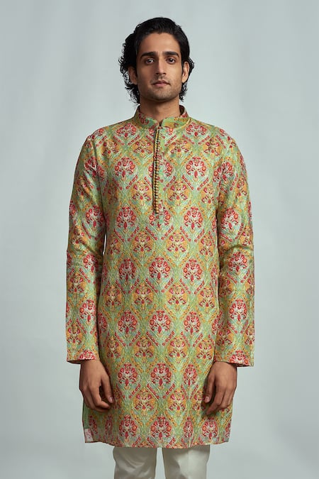 ARJUUN KILACHAND Embroidered Silk Kurta 