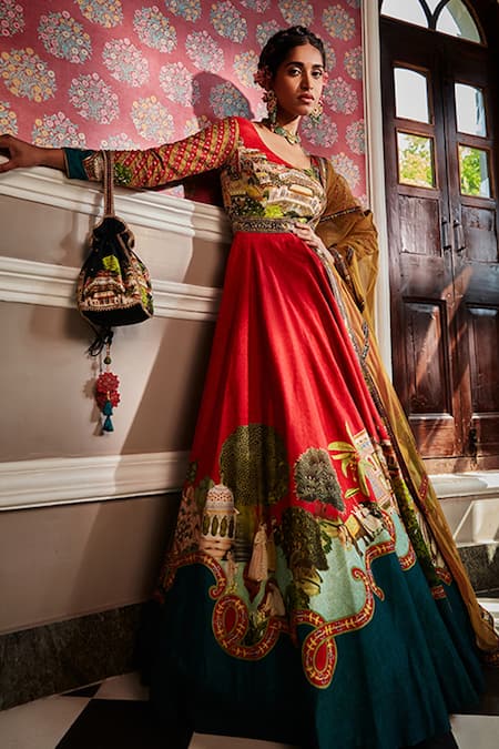 Kalista Adwita Anarkali With Embellished Dupatta 