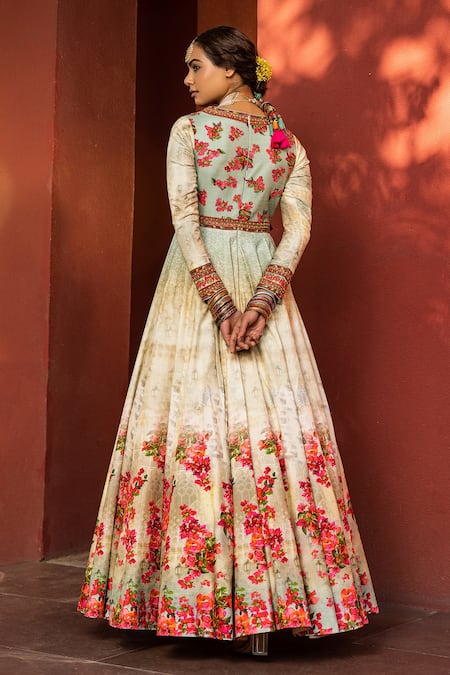 Kalista Rabia Printed Anarkali With Dupatta 