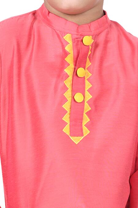 Buy APRICOTKIDS Yellow Cotton, Silk Embroidery Kurta Set Online at Aza Fashions Buy_APRICOTKIDS_Yellow Cotton, Silk Embroidery Kurta Set _Online_at_Aza_Fashions