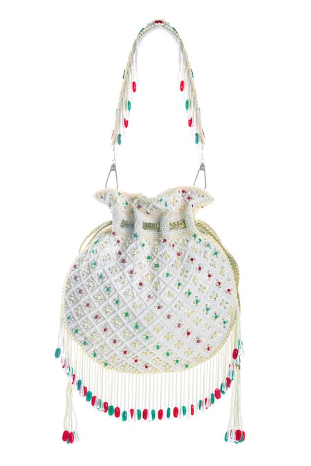 Aloha by PS Bead Embellished Tassel Potli Bag 