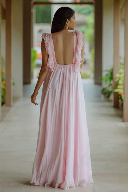 Pinup By Astha Alani Ruffle Gown 