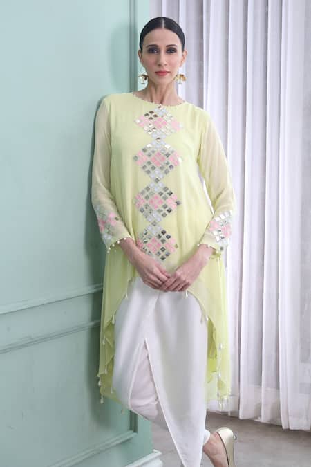 Seams Pret And Couture Alexa Asymmetric Kurta & Pant Set 