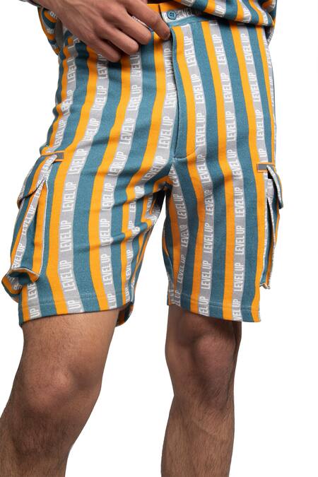 Mens vertical striped on sale shorts