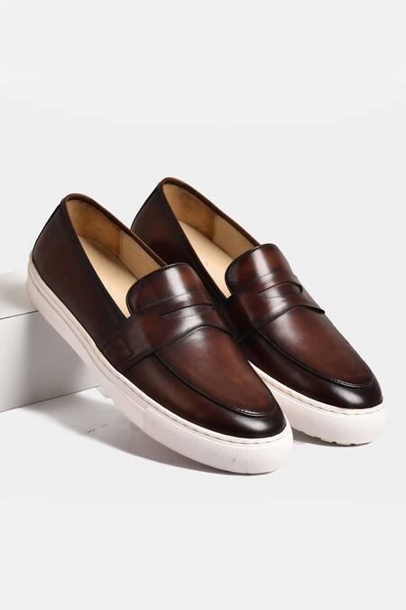 Luxoro Formello Hand Dyed Penny Loafers 