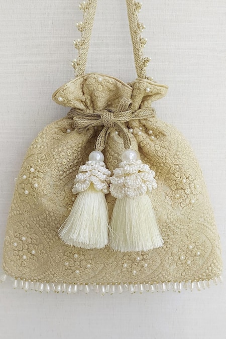Buy STLYZ Pure Silk Potli Bag For Women, Handmade Traditional Embroidered Potli  Handbag Wristlet Ethnic Bridal Angoori Potli Bag For Ladies For Wedding  Return Gifts at Amazon.in