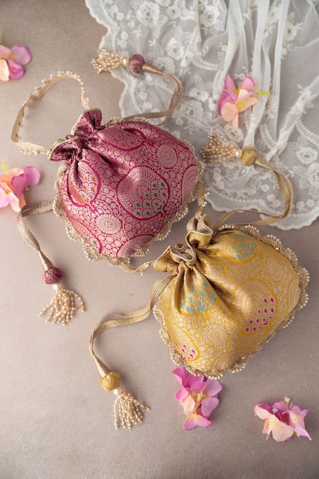 Amyra Kashi Floral Woven Potli 