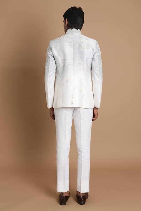 House Of Armuse Raw Silk Embroidered Bandhgala  