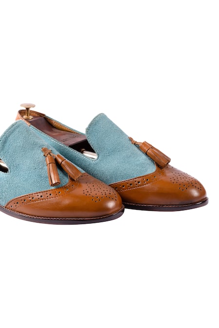 Shop_Artimen_Brown Brogue Tassel Loafers _Online_at_Aza_Fashions