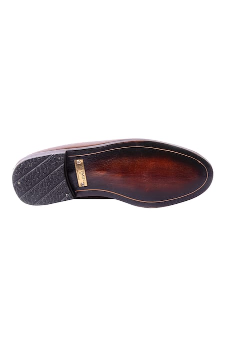 Buy_Artimen_Brown Handcrafted Cutwork Mules _Online_at_Aza_Fashions