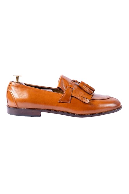 Artimen_Brown Tassel Kiltie Loafers _Online_at_Aza_Fashions