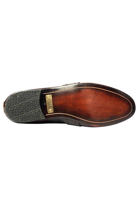 Shop_Artimen_Brown Handcrafted Penny Loafers _Online_at_Aza_Fashions