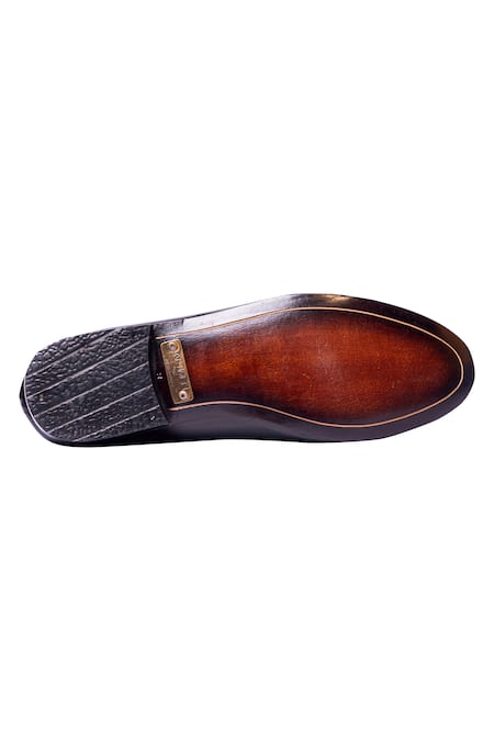 Buy_Artimen_Black Handcrafted Horsebit Loafers _Online_at_Aza_Fashions