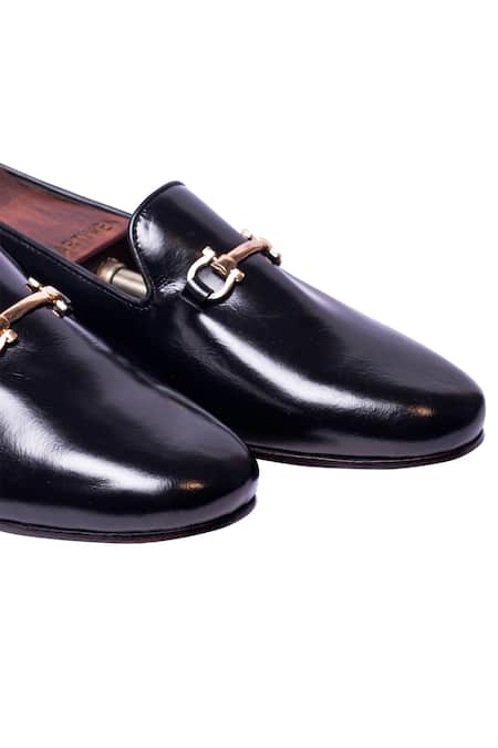 Shop_Artimen_Black Handcrafted Horsebit Loafers _Online_at_Aza_Fashions