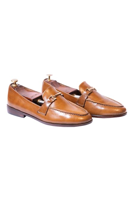 Artimen Brown Handcrafted Horsebit Loafers