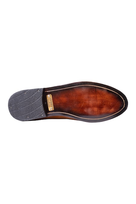 Buy_Artimen_Brown Handcrafted Horsebit Loafers _Online_at_Aza_Fashions