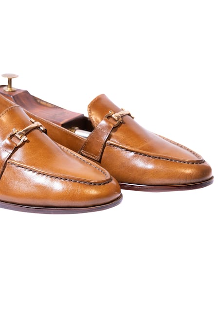 Shop_Artimen_Brown Handcrafted Horsebit Loafers _Online_at_Aza_Fashions