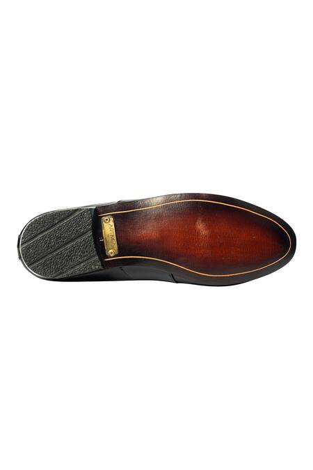 Buy_Artimen_Black Handcrafted Leather Espadrilles _Online_at_Aza_Fashions