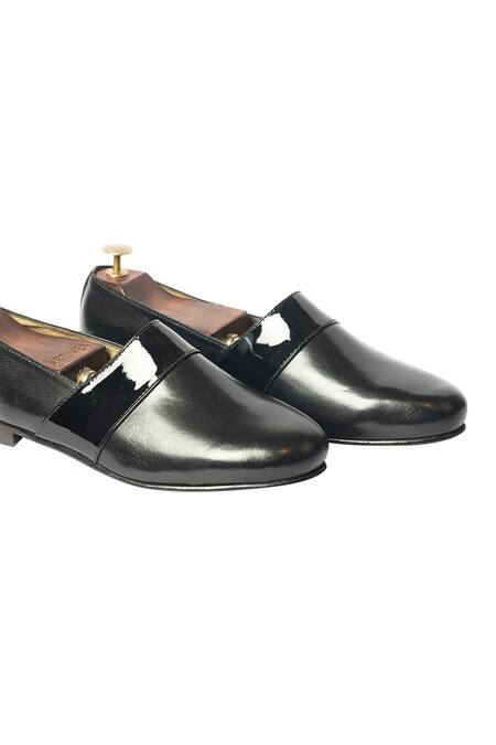 Shop_Artimen_Black Handcrafted Leather Espadrilles _Online_at_Aza_Fashions