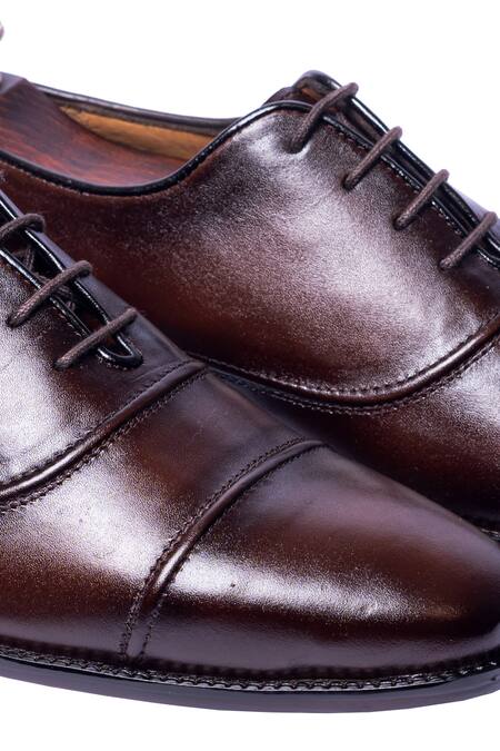 Shop Artimen Brown Hand Painted Oxfords Online at Aza Fashions Shop_Artimen_Brown Hand Painted Oxfords _Online_at_Aza_Fashions