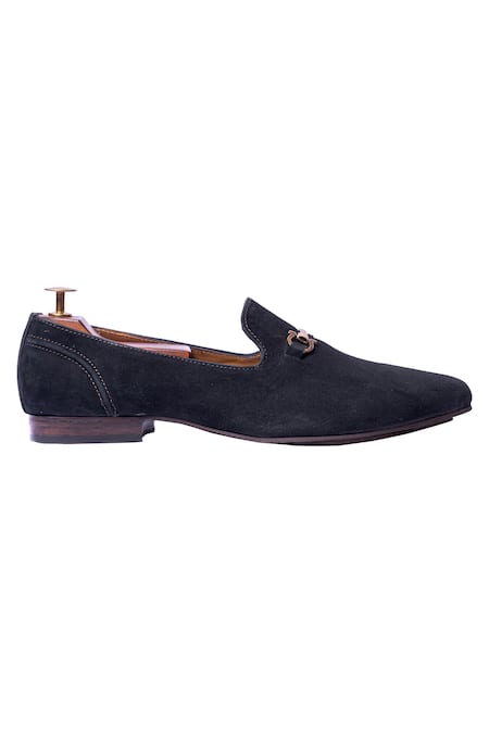 Artimen_Black Handcrafted Horsebit Loafers _Online_at_Aza_Fashions