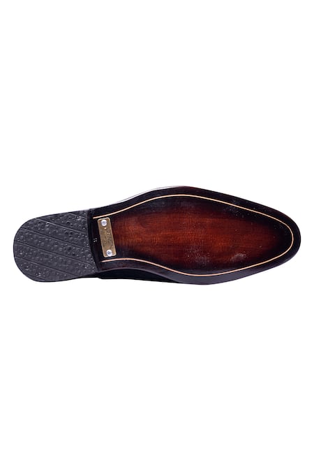 Buy_Artimen_Black Handcrafted Velvet Oxfords  _Online_at_Aza_Fashions
