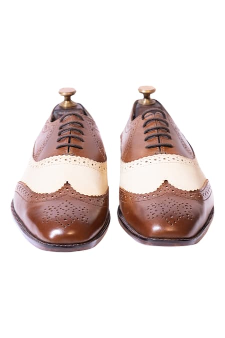 Shop_Artimen_Brown Handcrafted Brogue Oxfords  _at_Aza_Fashions