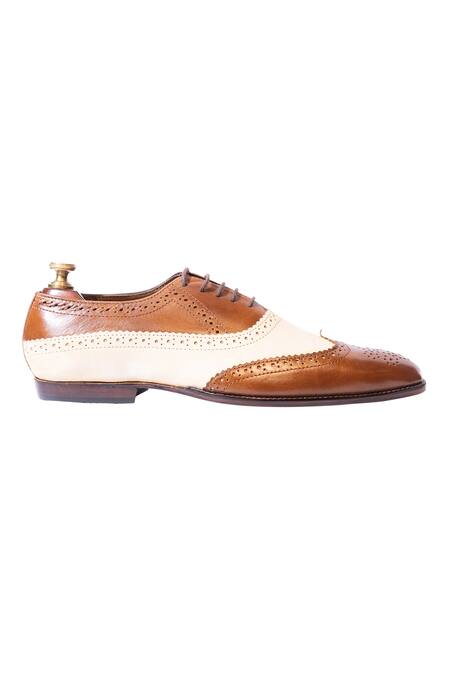 Artimen_Brown Handcrafted Brogue Oxfords  _Online_at_Aza_Fashions