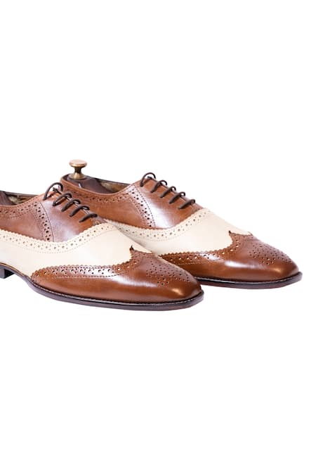 Shop_Artimen_Brown Handcrafted Brogue Oxfords  _Online_at_Aza_Fashions