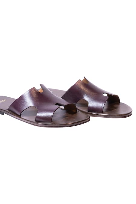 Shop_Artimen_Purple Handcrafted Cutout Sandals _Online_at_Aza_Fashions
