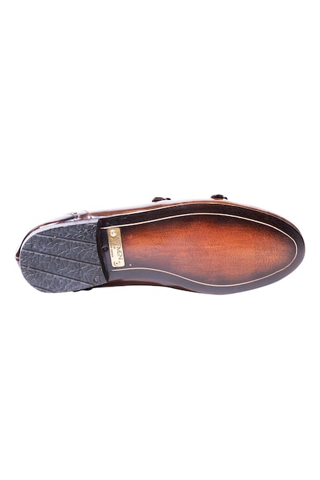 Buy Artimen Brown Handcrafted Double Monk Loafers Online at Aza Fashions Buy_Artimen_Brown Handcrafted Double Monk Loafers _Online_at_Aza_Fashions