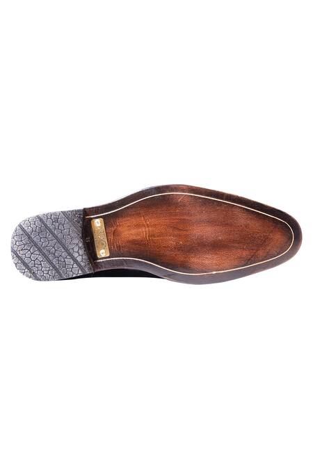 Buy_Artimen_Black Handcrafted Bow Loafers _Online_at_Aza_Fashions