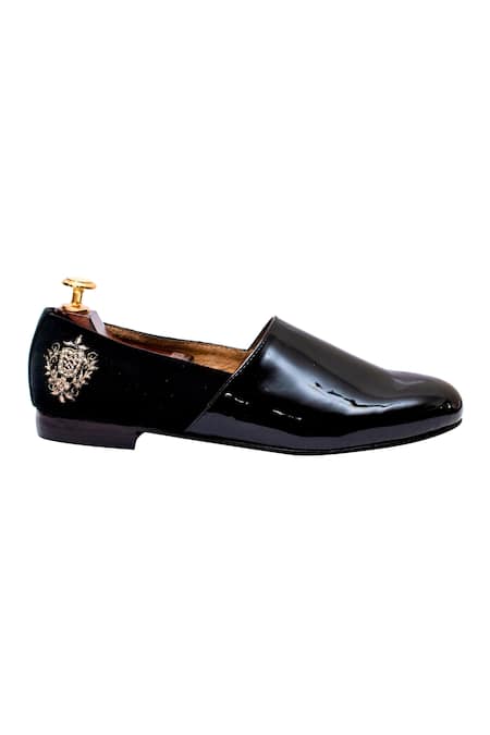 Artimen Black Embroidered Loafers Online at Aza Fashions Artimen_Black Embroidered Loafers _Online_at_Aza_Fashions