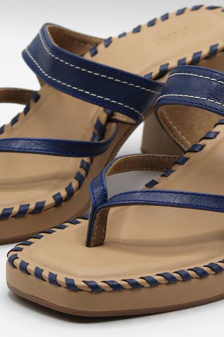 Buy_Ame_Beige Vegan Leather Block Heels_Online_at_Aza_Fashions