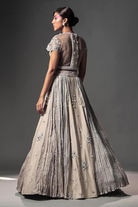 ISHA GUPTA TAYAL Corded Multi Panelled Lehenga Set 