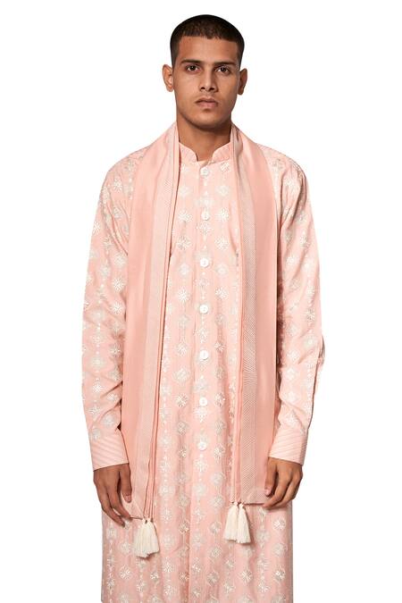 Amaare Pink Cotton Silk Embroidered Kurta Set Online at Aza Fashions Amaare_Pink Cotton Silk Embroidered Kurta Set _Online_at_Aza_Fashions