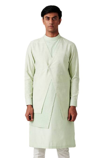 Buy Amaare Green Wool Blend Embroidered Kurta And Pant Set Online at Aza Fashions Buy_Amaare_Green Wool Blend Embroidered Kurta And Pant Set _Online_at_Aza_Fashions