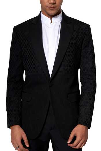 Amaare Black Wool Blend Embroidered Tuxedo And Pant Set Online at Aza Fashions Amaare_Black Wool Blend Embroidered Tuxedo And Pant Set _Online_at_Aza_Fashions