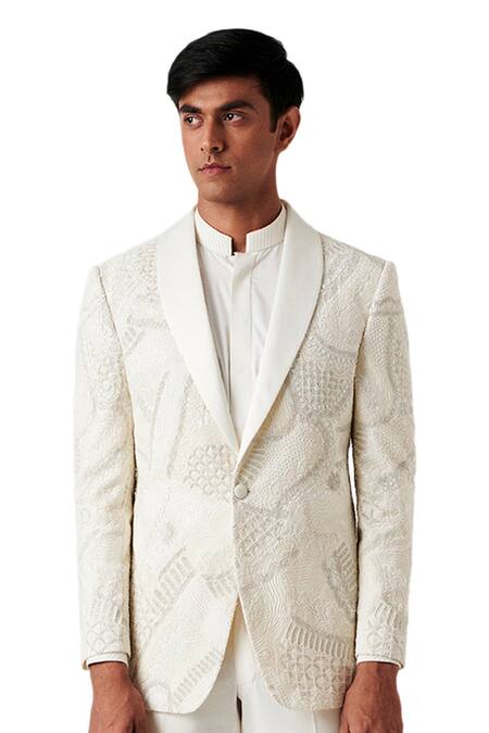 Buy Amaare White Wool Blend Embroidered Tuxedo And Pant Set Online at Aza Fashions Buy_Amaare_White Wool Blend Embroidered Tuxedo And Pant Set _Online_at_Aza_Fashions