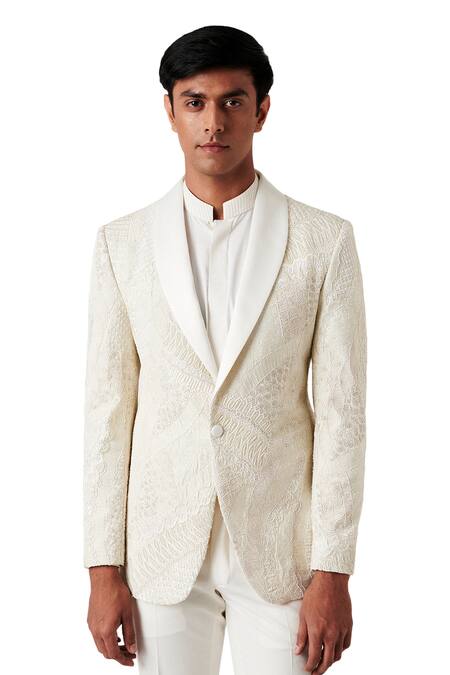 Buy Amaare White Wool Blend Embroidered Tuxedo And Pant Set Online at Aza Fashions Buy_Amaare_White Wool Blend Embroidered Tuxedo And Pant Set _Online_at_Aza_Fashions