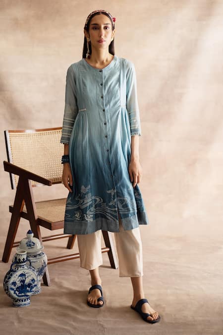 Swatti Kapoor Amida Handwoven Chanderi Tunic 